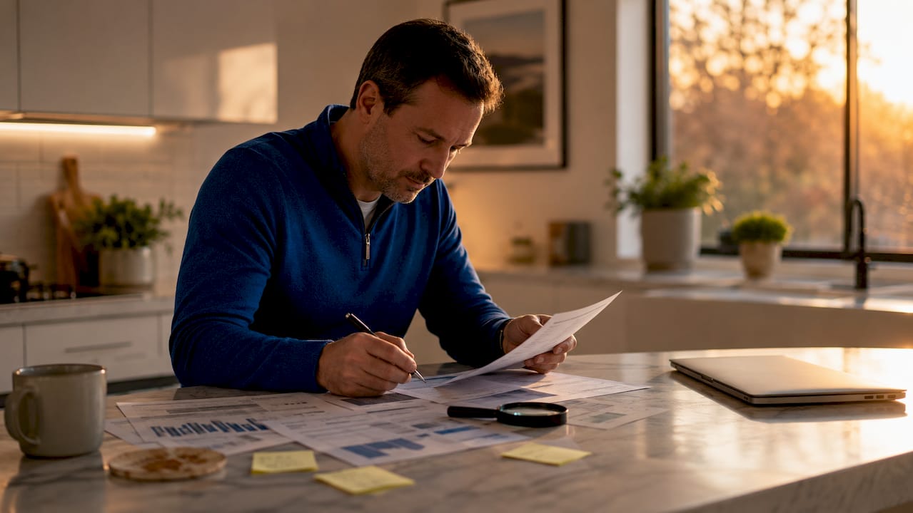 1783069347908_Investor-reviewing-lending-documents-at-desk Investor reviewing lending documents at desk