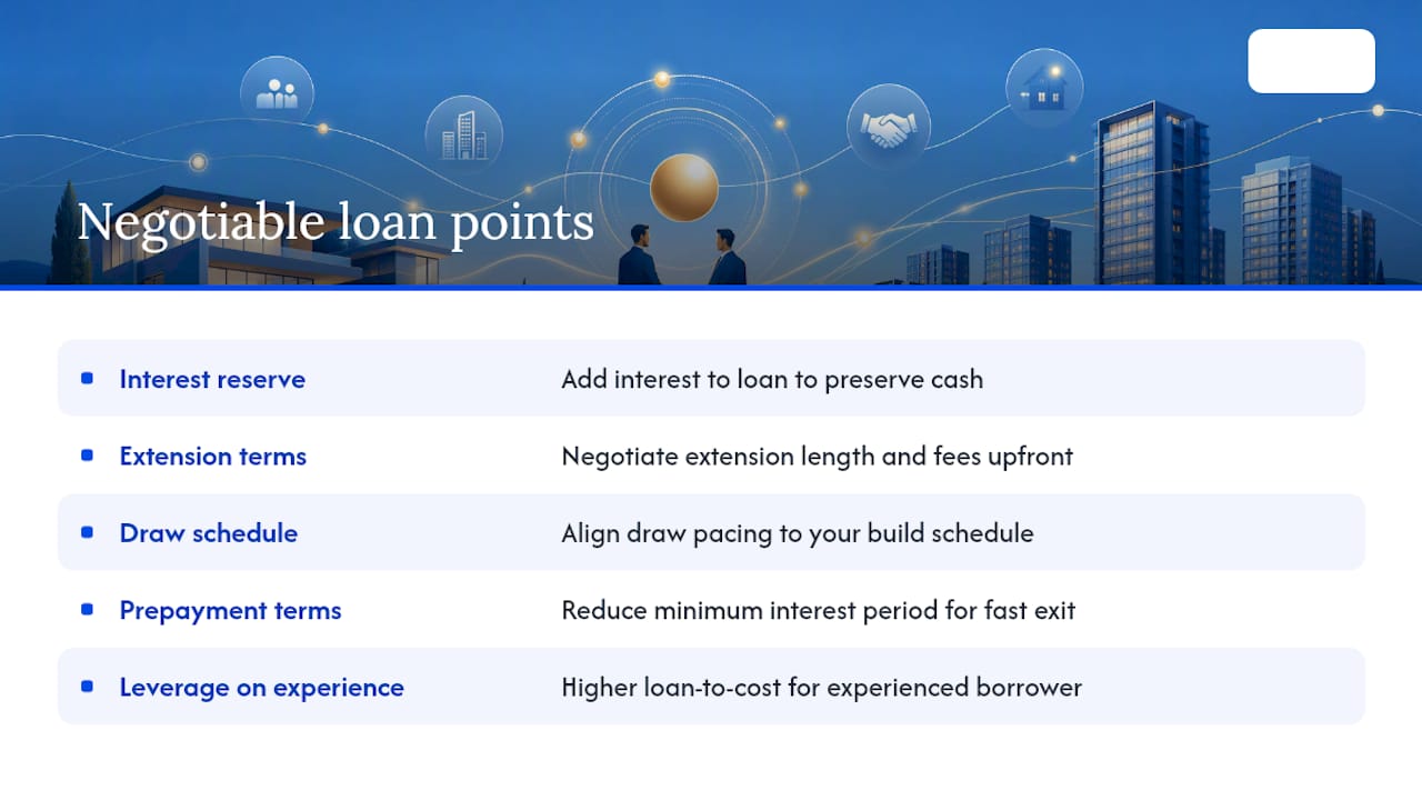 Diagram of flexible negotiation points in family office loans