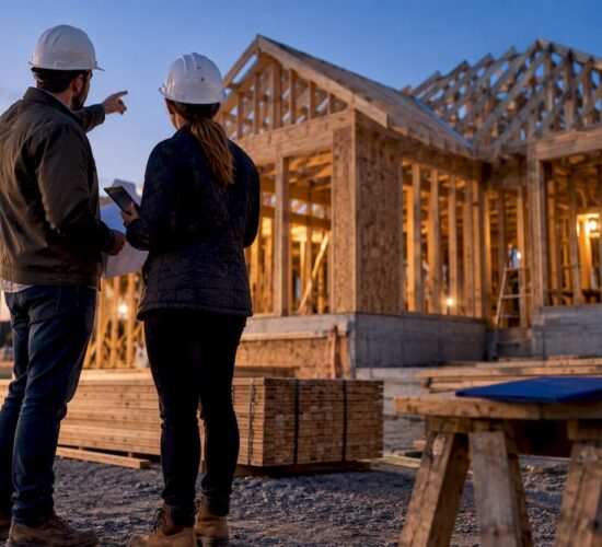 Lender inspecting an unfinished insured construction project